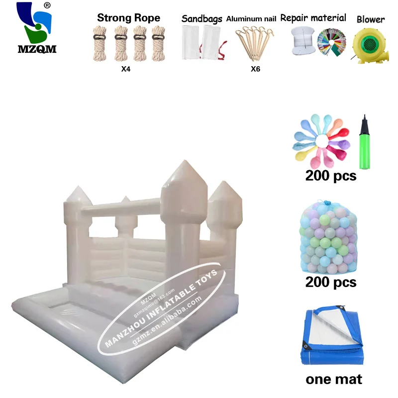 

New Style Blow Up Pastel Bouncy House jumping castle For Wedding