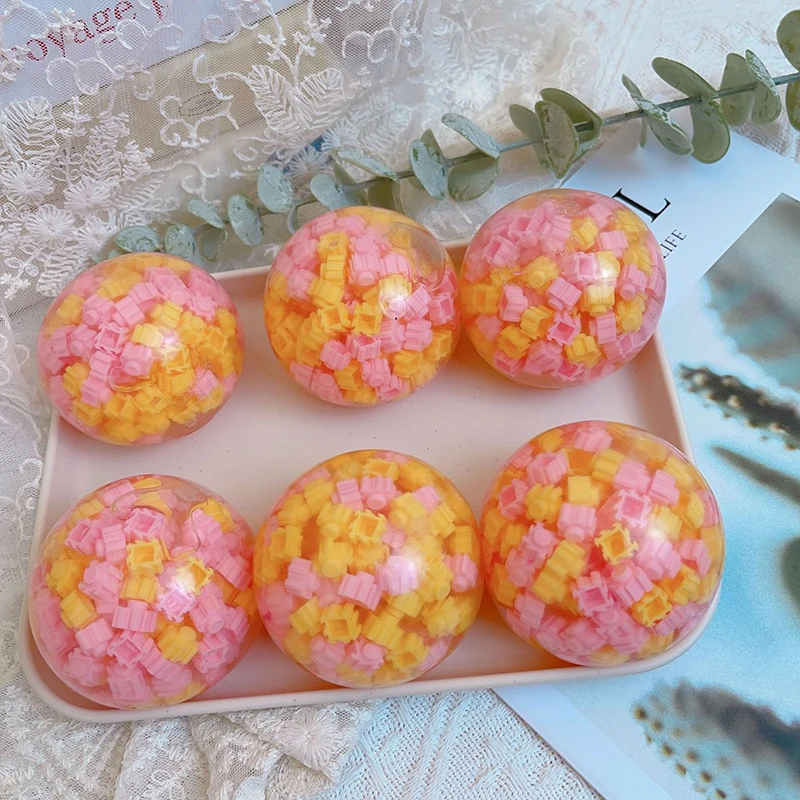 Строительный блок мяч ручной работы липкая игрушка для сжатия медленный отскок