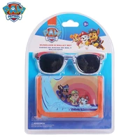 2pcs paw patrol cartoon cute sunglasses wallet anime figure chase marshall skye figure children toys gifts action figure