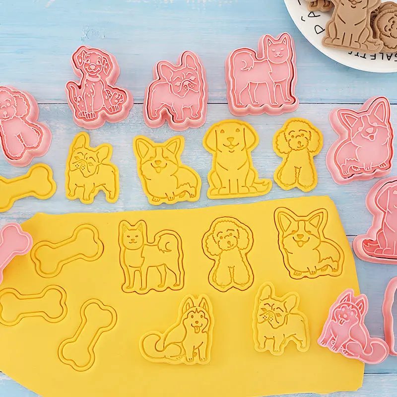 

1 Set Cute Puppy Biscuit Molds DIY Teddy Dog Fondant Cookie Mold Cake Decor Tool Cookie Cutters Pastry Moulds Baking Supplies