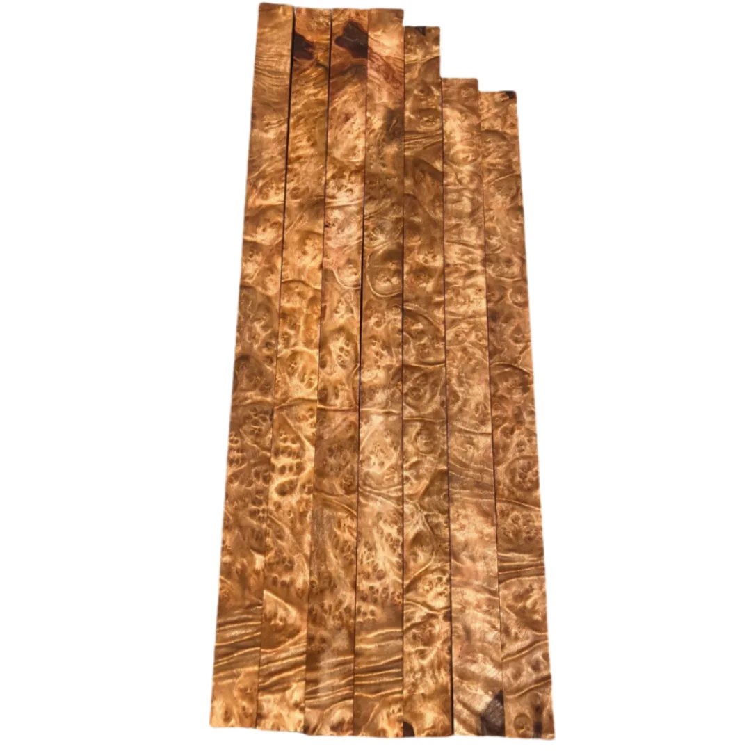 Длина: 300 мм Натуральное золотое камфорное дерево с буркой Ручная резьба по