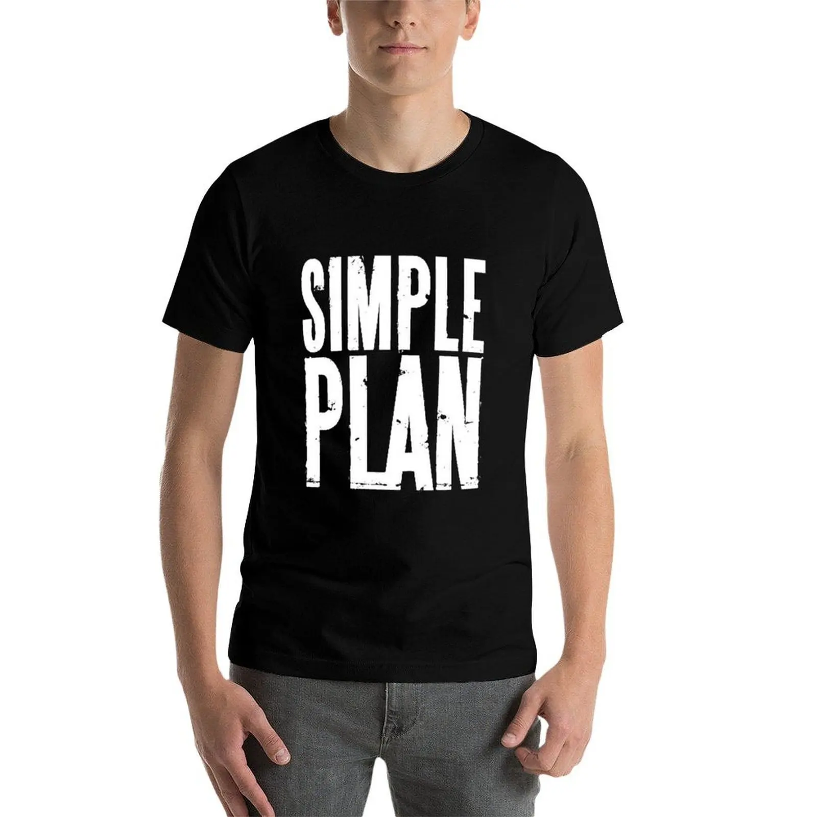 Фото Футболка Simple Plan LogoClassic, мужская, белая, из плотного хлопка №4