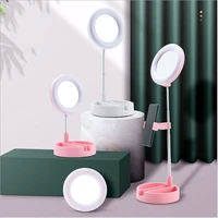 6 inch lighted makeup mirror 3 color lighting vanity mirror with 128 leds cosmetic mirror adjustable height brightness