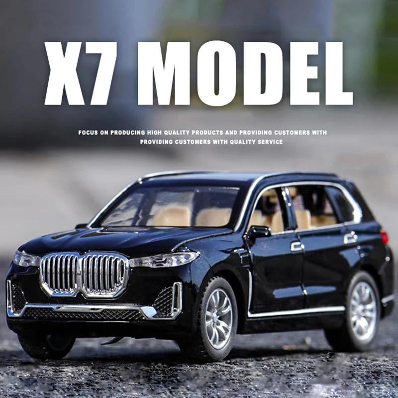 

1:24 BMW X7 фотолитые автомобили, искусственная игрушка из сплава с шестью дверями, открытая модель автомобиля со звуком и фотомагнитом, игрушка...