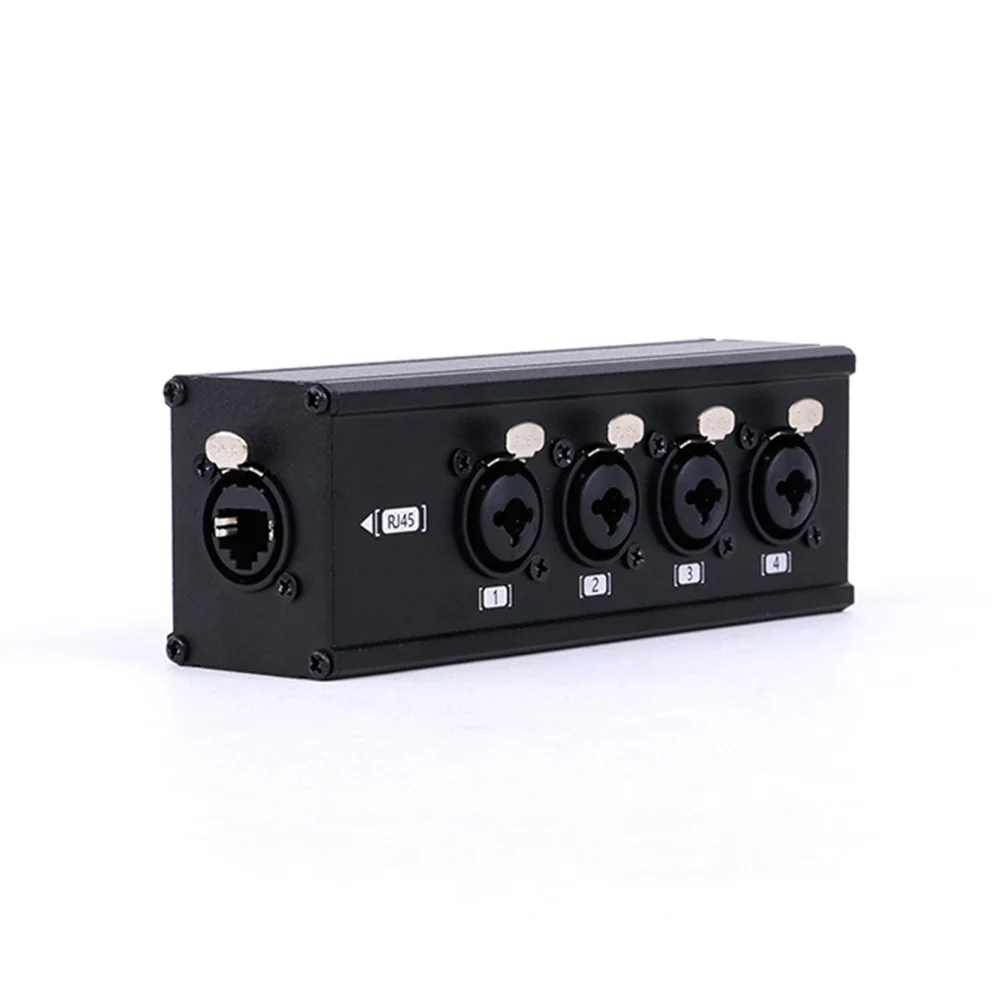 

4-канальный 3Pin XLR или 6,35/6,5 мм аудио и DMX-удлинитель сетевого сигнала, DMX512 Ethernet RJ45 CAT5