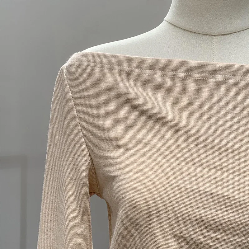 DXH-401-405 Топ во французском стиле женская футболка для похудения с открытыми