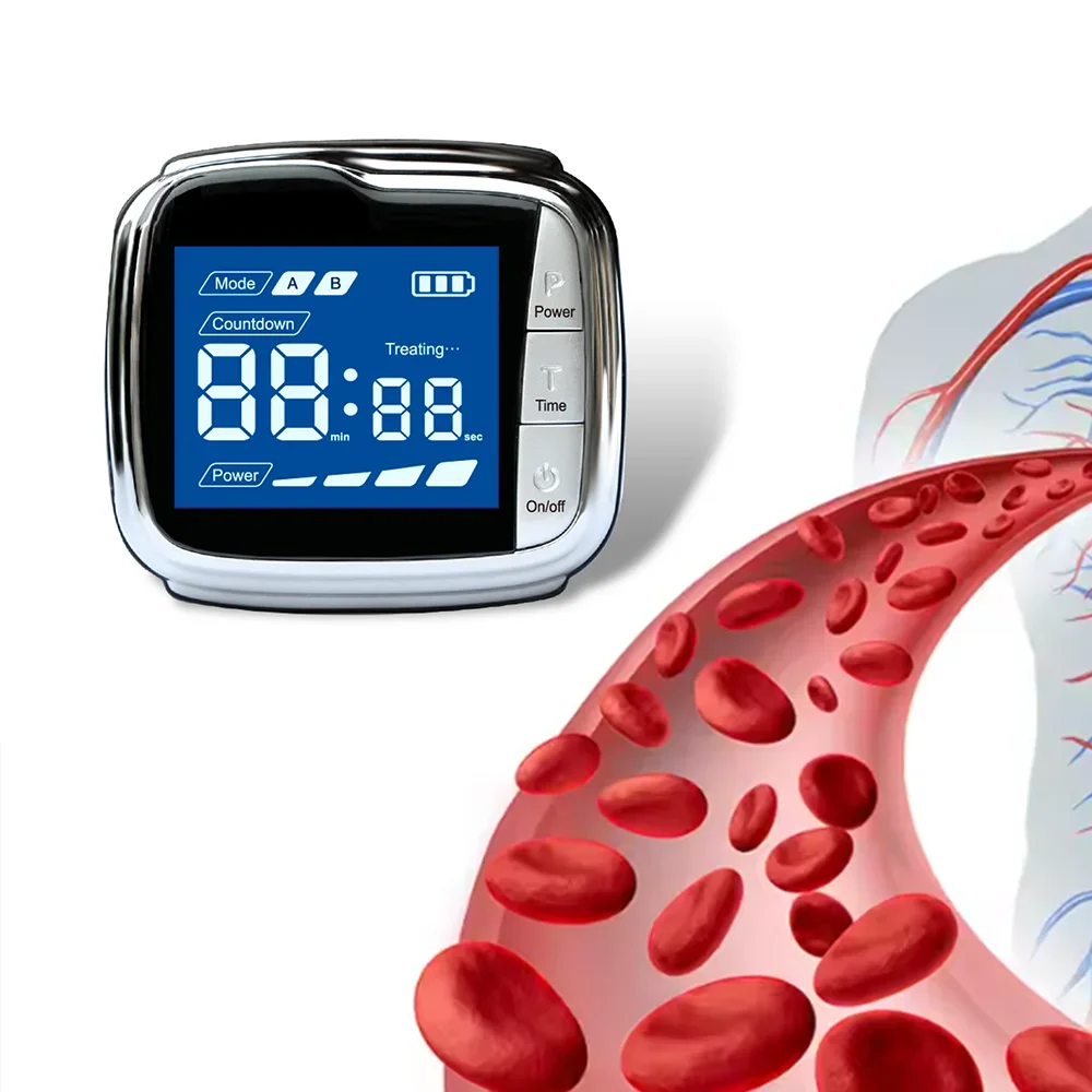 Гипертензионные диабетические продукты умные часы для фототерапии 650 нм носимые