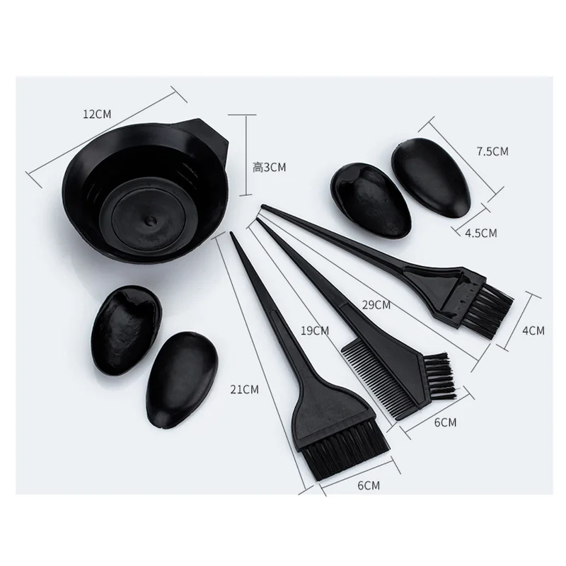 Dye Bowl Comb Brushes Tool Kit Set Tint Coloring Dye Bowl Comb Brush Twin Headed Brushes Set