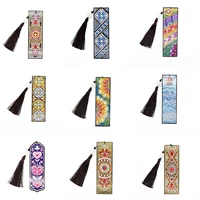 5d diy tassel bookmarks diamond painting mandala flower mosaic picture bookmarks embroidery cross stitch kit handmade gift creft