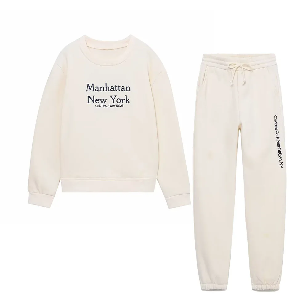 

Women 2023 New Fashion embroidery Sweatshirts Vintage O Neck Long Sleeve Female Pullovers Chic Tops