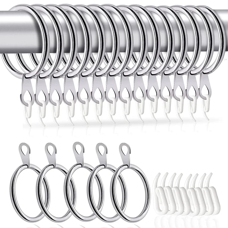 

Новые занавески и крючки, большие металлические занавески с внутренним диаметром 32 мм и люверсами для душевой занавески s Серебристые