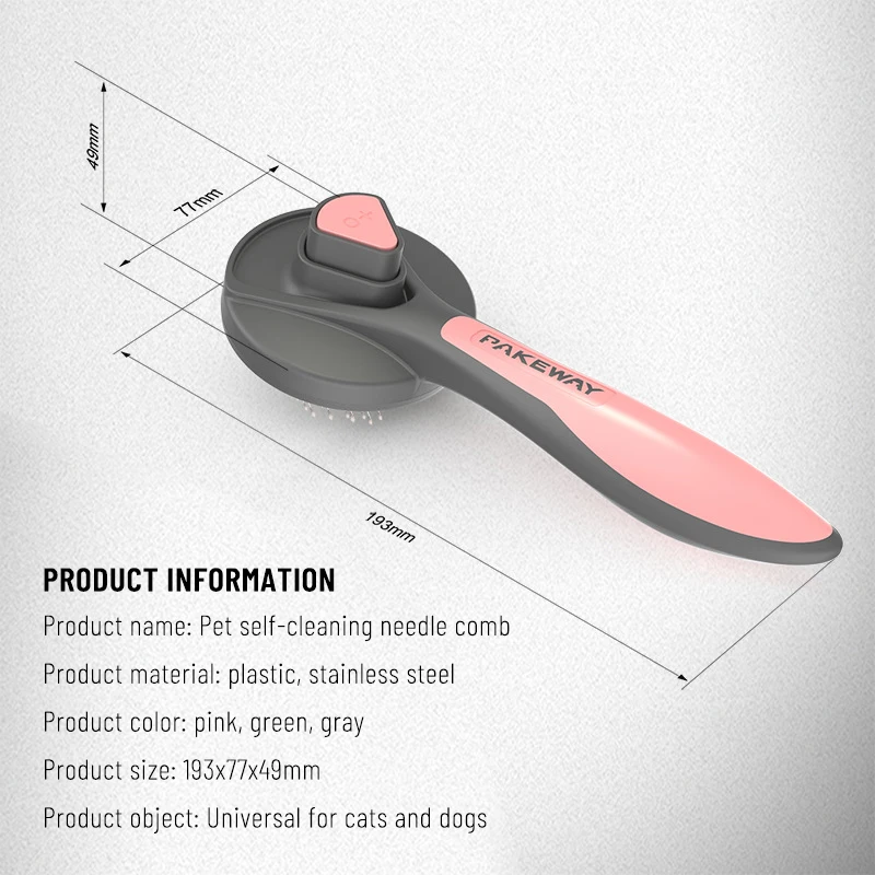 

Dog Hair Removal Promote Blood Circulation Massage Brush Pet Grooming Tool Cat Combs Self-cleaning Universal Pet Comb Non-slip