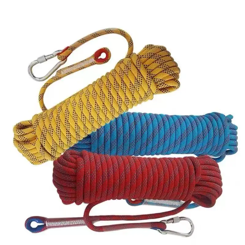 

Outdoor Rock Climbing Rope 10mm Escape Rope Ice Climbing Equipment Fire Rescue Parachute Rope 10M(32ft) 20M(64ft) 30M (96ft)