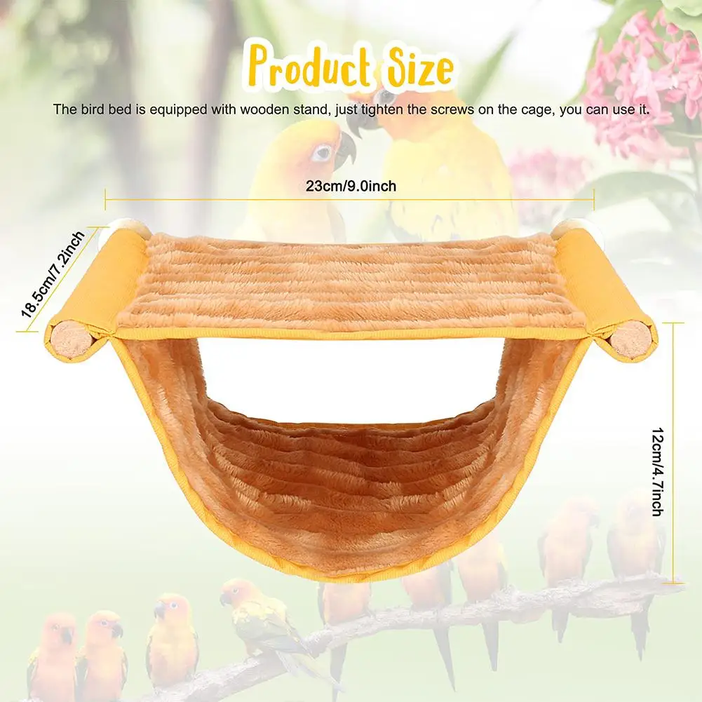 

Pet Hanging Hammock Warm Nest Bed Removable Washable Bird Cage Perch For Parrot Hamster