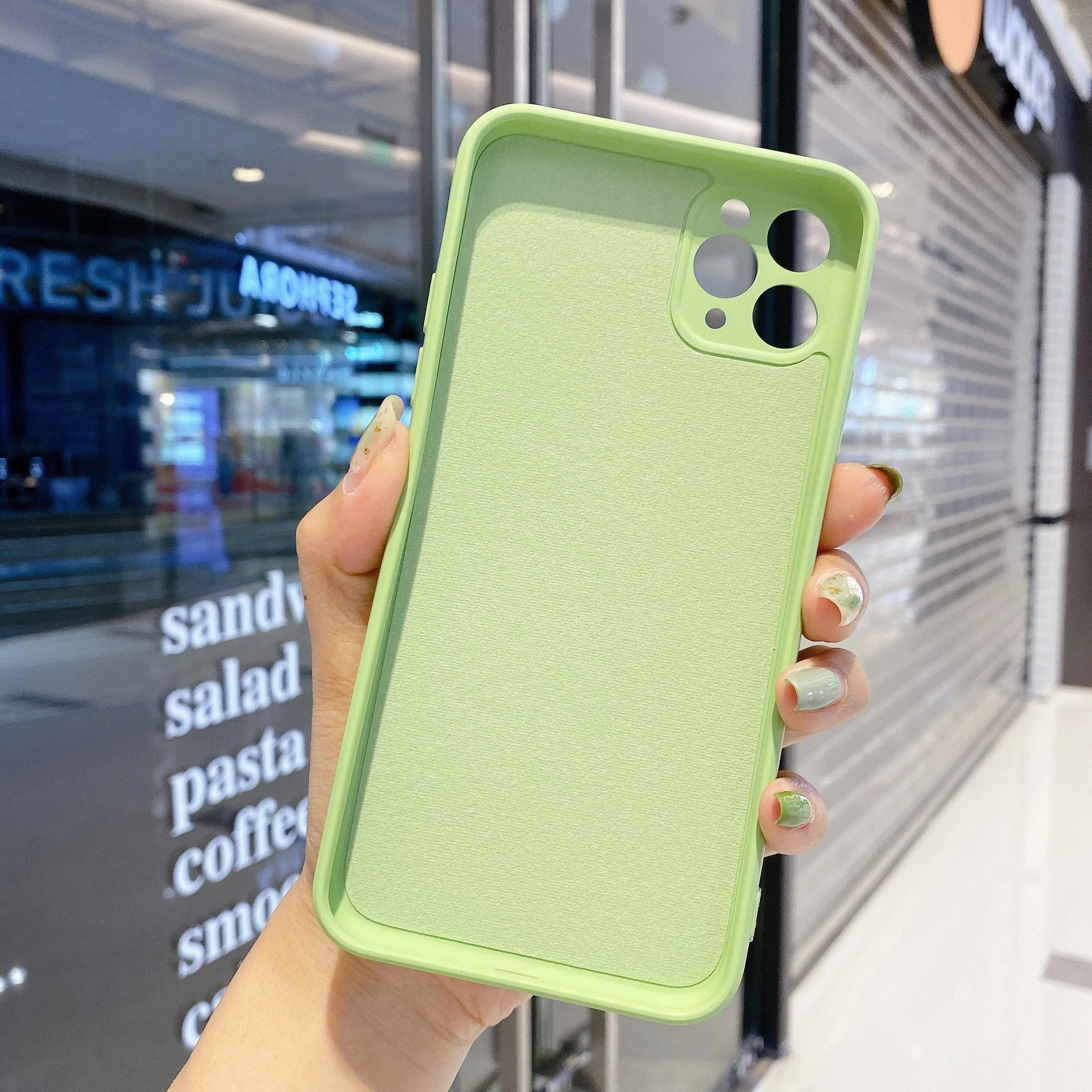 

New Style All-inclusive Candy Colors Cute Phone Case For iPhone 12 11 PRO SE 2020 XR XS Max 7 8 6 PLUS Soft TPU Anti-Fall Cover