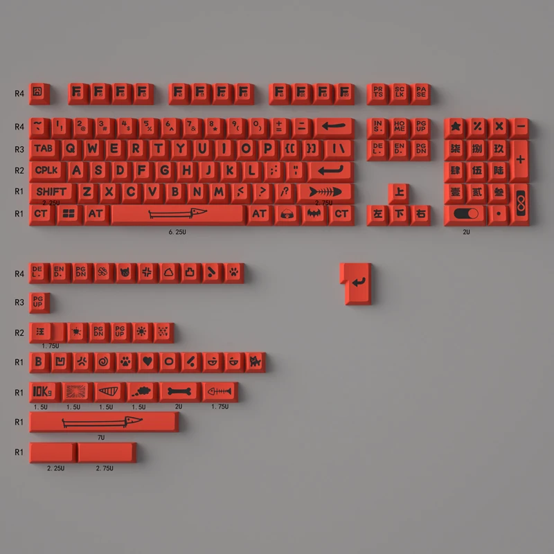 Колпачки для клавиатуры с животными стиль вишни PBT 142 клавиш сублимация GX87