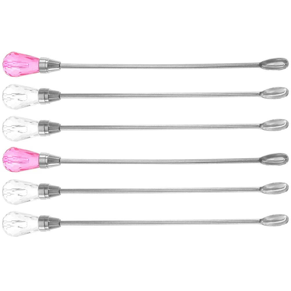 

6pcs Pigment Mixer Stirring Metal Eyebrows Ink Mixer Rod Spatula for