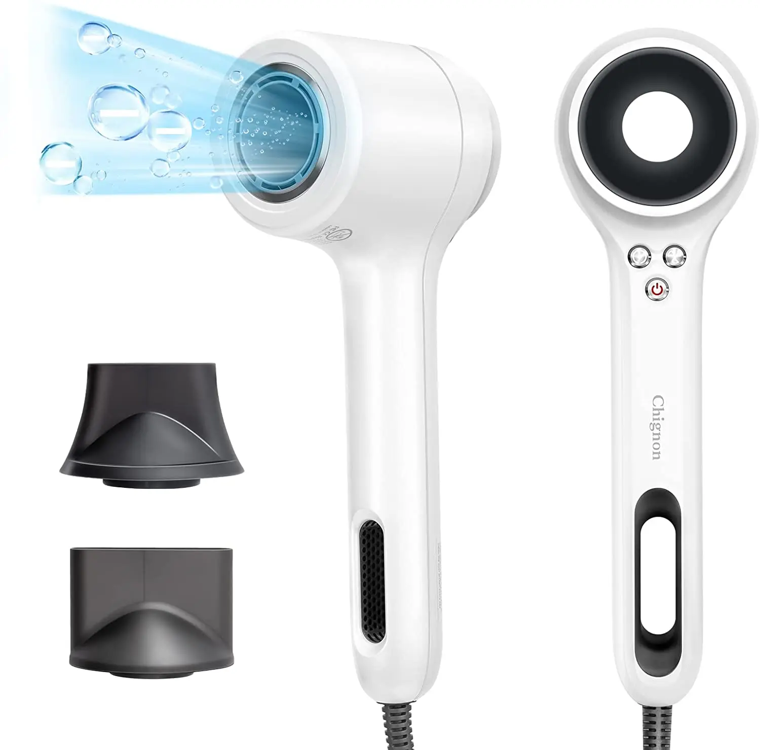 

New Leafless Professional Hair Dryer With Flyaway Part Premium Negative Ionic Super Hair Dryers Multifunction Salon Style Tool