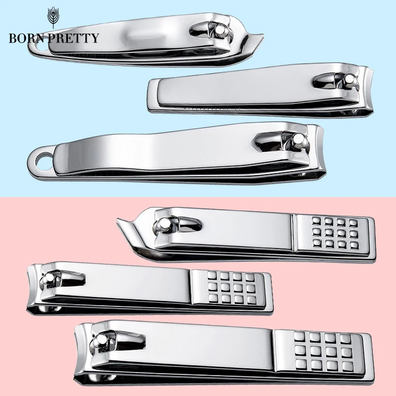 

BORN PRETTY Nail Clippers Stainless Steel Travel Fingernail Cutter Toenail Scissors Trimmer Machine Nippers Plier Pedicure Tool