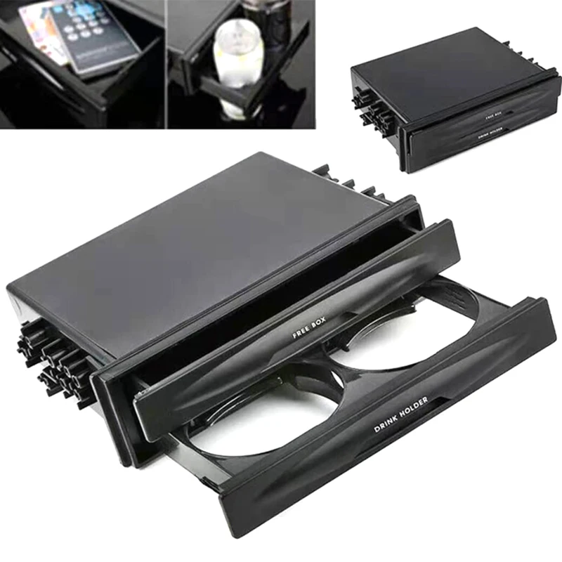 Автомобильный держатель для напитков ящик хранения органайзер двойной Din-радио