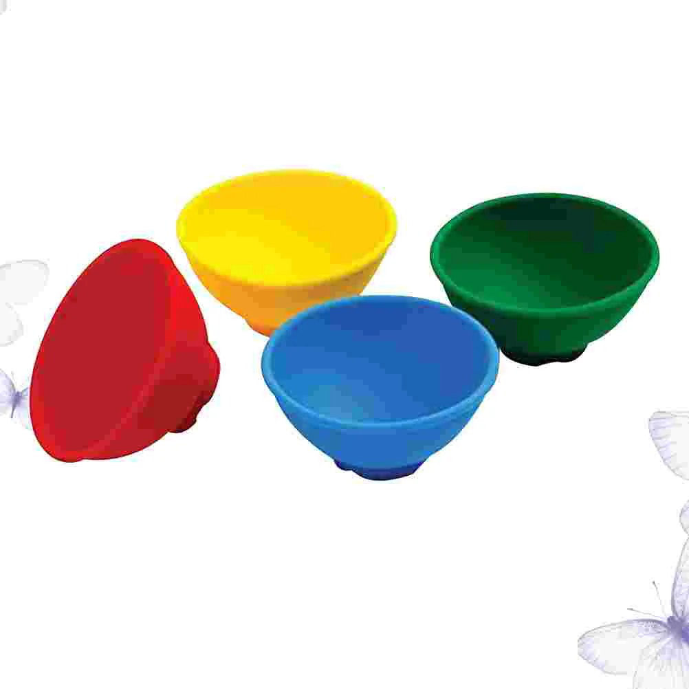 

4 Pcs Snack Bowls Dessert Reusable Soup Heat Resistant Silicone Mixing Seasoning