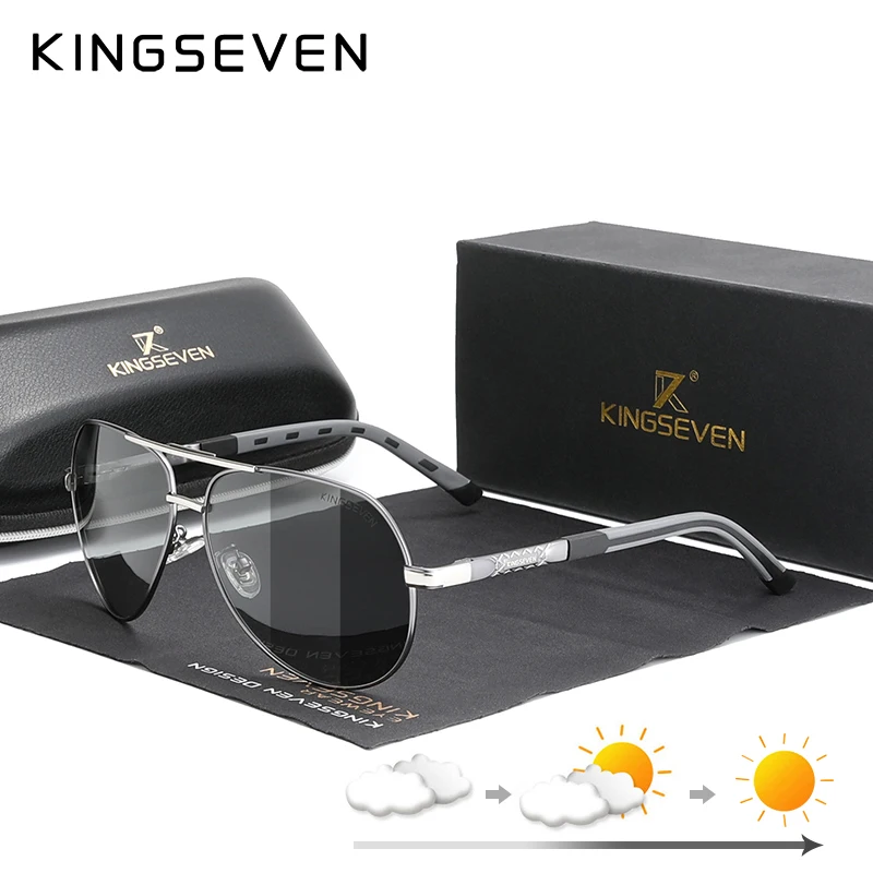 

Ship From Spain KINGSEVEN Men's Polarized Aluminum Sunglasses Brand Sun glasses Driving Eyewear For Men