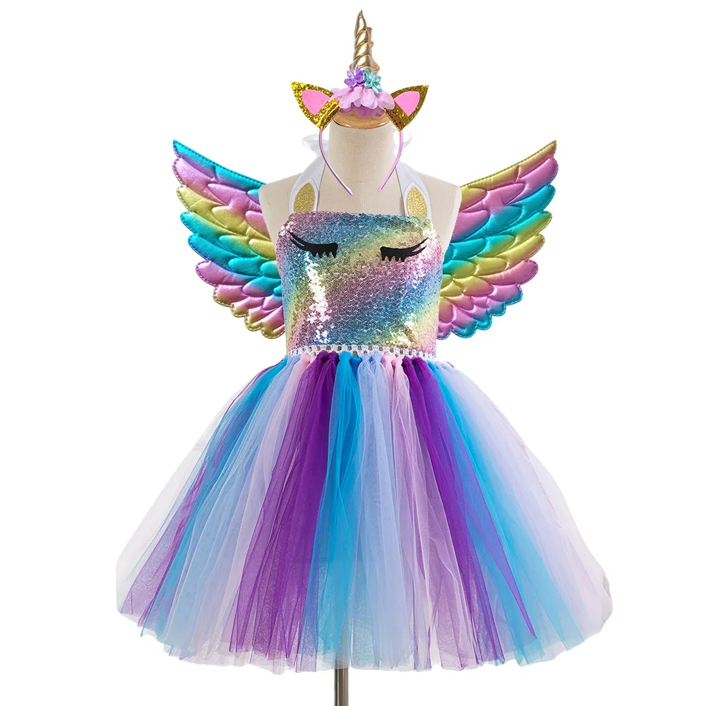 

Tutu Cosplay Dress Halloween Unicorn Costume Cosplay Dress 2023 Costume for Kids Purim Birthday Party Princess Cheerleading