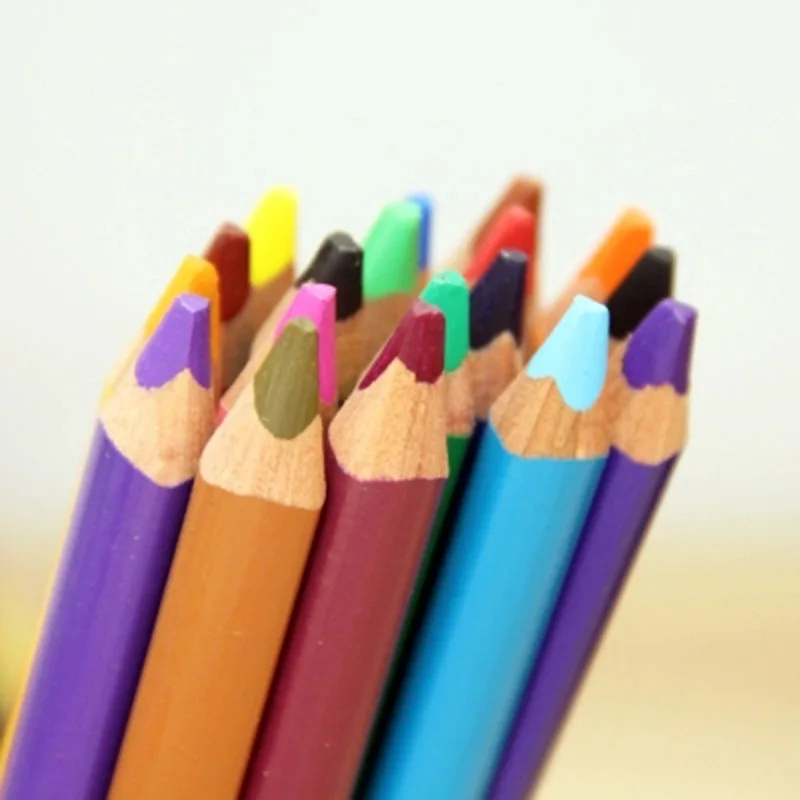 Ceny 24-kolor Gruby Pręt Tłustej Komplet Kredek Studentów Sztuki Kolorowanki Do Malowania Nauka Piśmienne Wyślij Pióro Strugarka