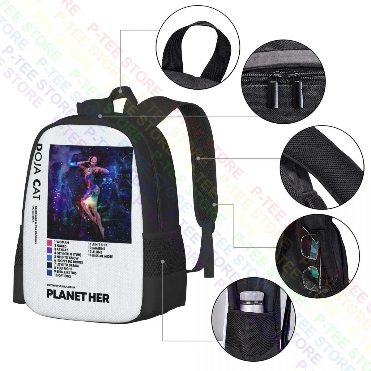 Рюкзак Doja с изображением кошки планеты ее планет большой емкости модный новый