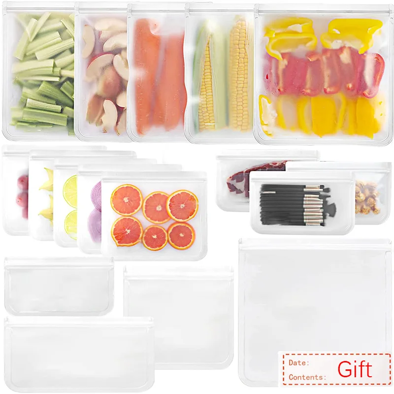 

Reusable Food Bag Preservation Bag Refrigerator Food Storage Bag Fruit And Vegetable Food Sealed Bag Can Be Reused Plastic Bag