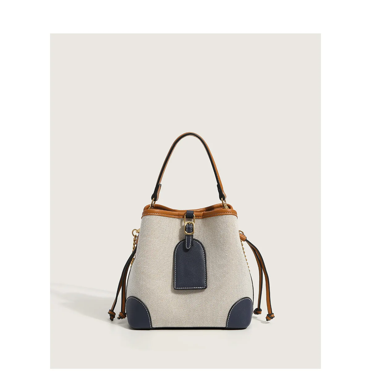 

Fashion Commuter Canvas Bag Women's 2022 New Fashion Autumn Portable Drawstring Bucket Bag Joker Shoulder Crossbody Bag