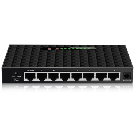 IENRON Gigabit Switch Ethernet 8 портов 1000 Мбит/с сетевой LAN Hub высокопроизводительный интеллектуальный коммутатор для ip-камеры/Wifi роутера