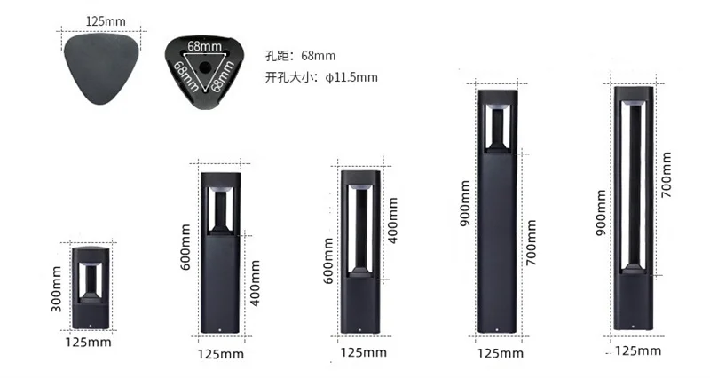 Водонепроницаемый современный светодиодный светильник для газона уличное