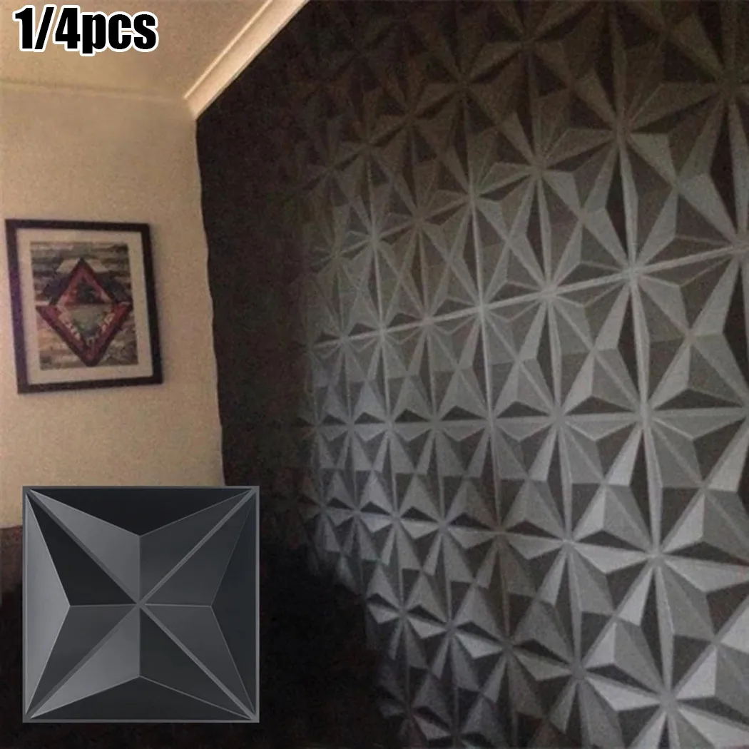 1 шт. 30x30 см 3D настенные наклейки панели декоративная настенная потолочная плитка