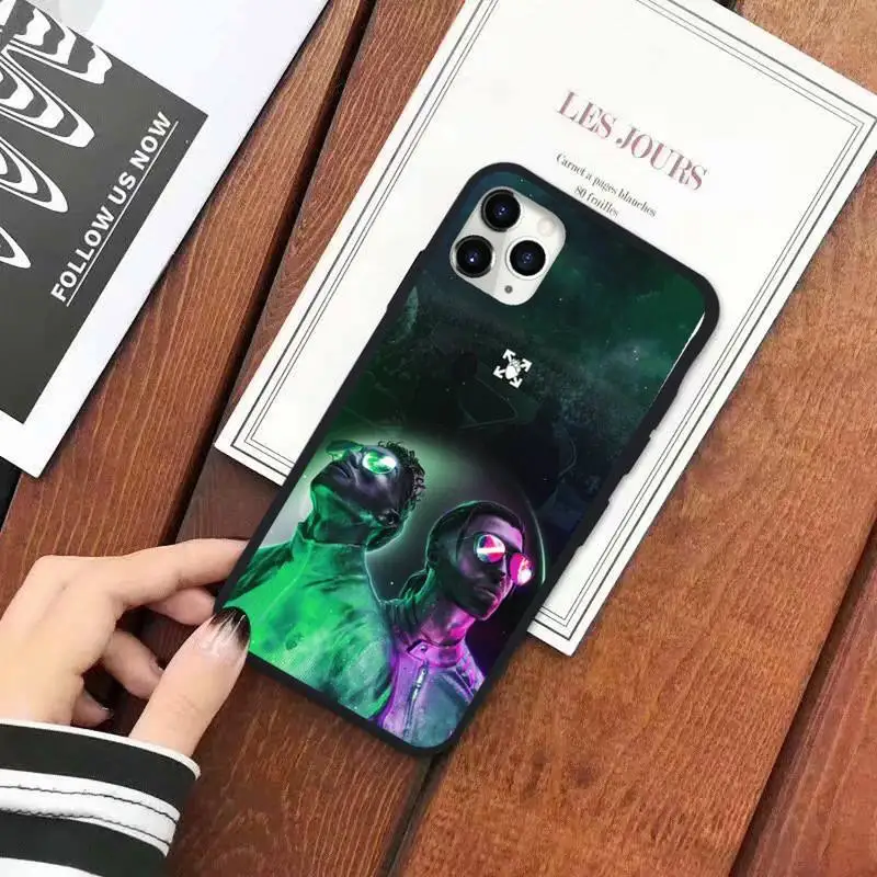 Чехол для телефона PNL QLF rapper singer iPhone 13 11 12 pro XS MAX 8 7 6 6S Plus X SE 2020 XR мягкий черный