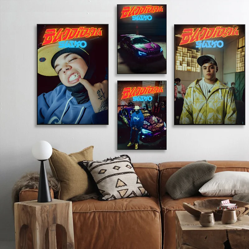 Saiko Singer Poster Self-adhesive Art Waterproof Paper Sticker Coffee House Bar Room Wall Decor