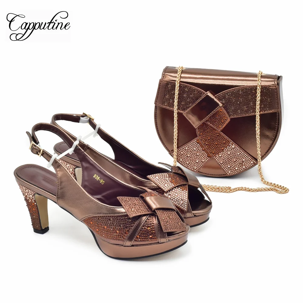 Оранжевая женская обувь и комплект сумок в африканском стиле женские сандалии на