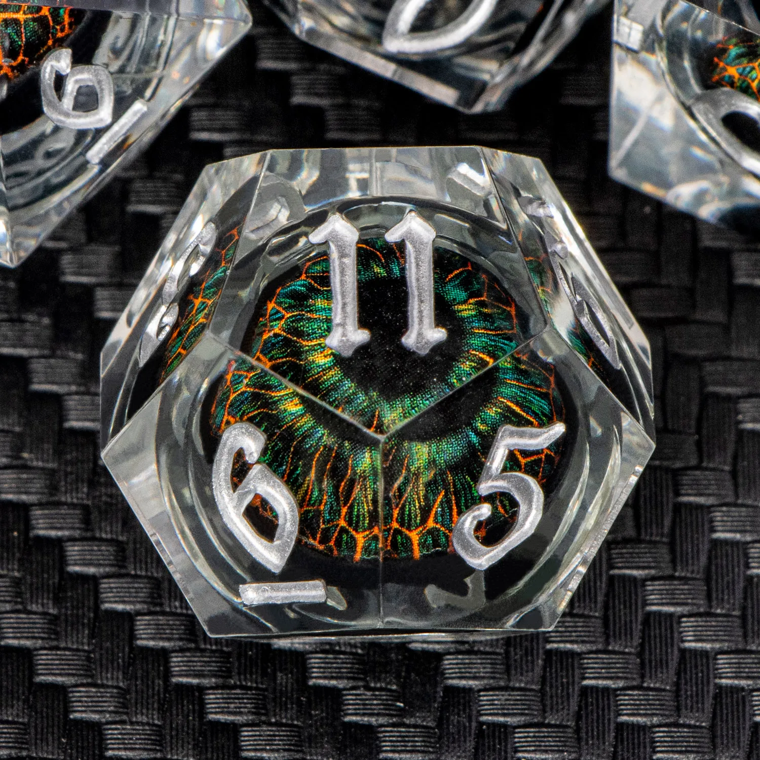 Набор костей D + Liquid Flow Eye и волшебное кольцо острые края полигедральные кости для