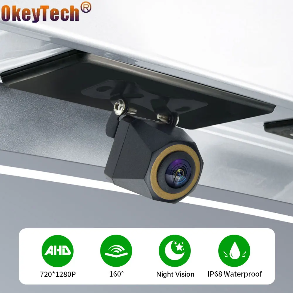 Купи AHD 2K 160 Degree Fisheye Lens Car Rear Side Front View Camera Wide Angle Reversing Backup Starlight Night Vision Waterproof за 558 рублей в магазине AliExpress