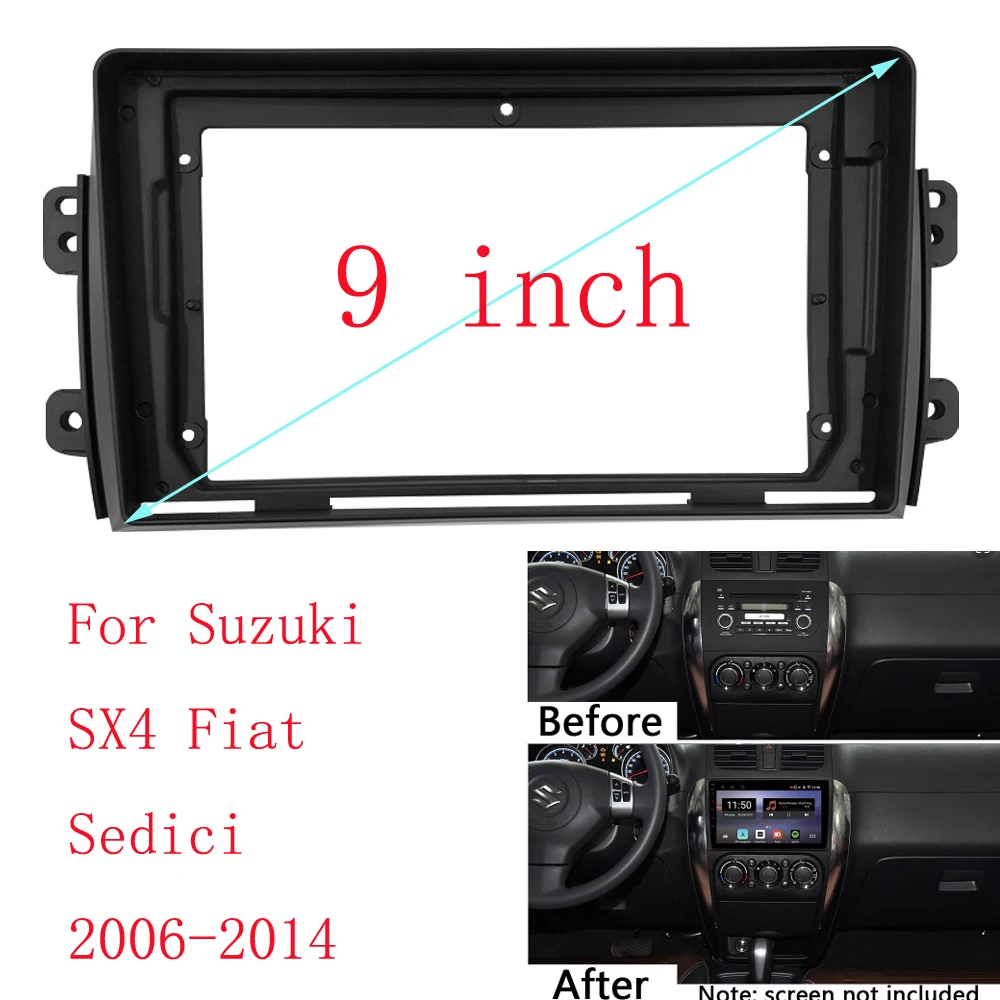 9-дюймовые автомобильные аксессуары лицевая панель для радио подходит Suzuki SX4