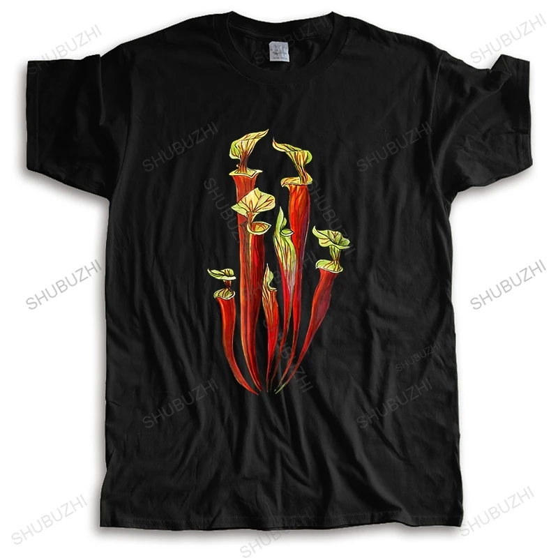 

Hot sale summer new t-shirt men crew neck tshirts Sarracenia Carnivorous Plants unisex tee-shirt women High Quality top tees