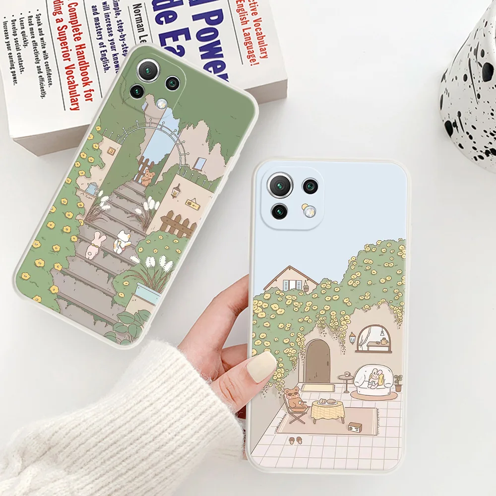 

Silicone Phone Case For Xiaomi 11 Lite 5G NE 11T 12 Pro Cover For Xiaomi Mi 12X 11 T 10T 10 Lite 9 Pro 8 SE Animal Painted Case