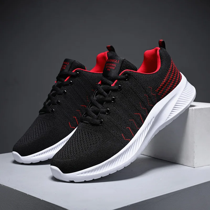 Mesh Men Shoes Casual Breathable Men Sneakers Fashion Lace-Up Lightweight Walking Sneakers Tenis Masculino Men Vulcanize Shoes