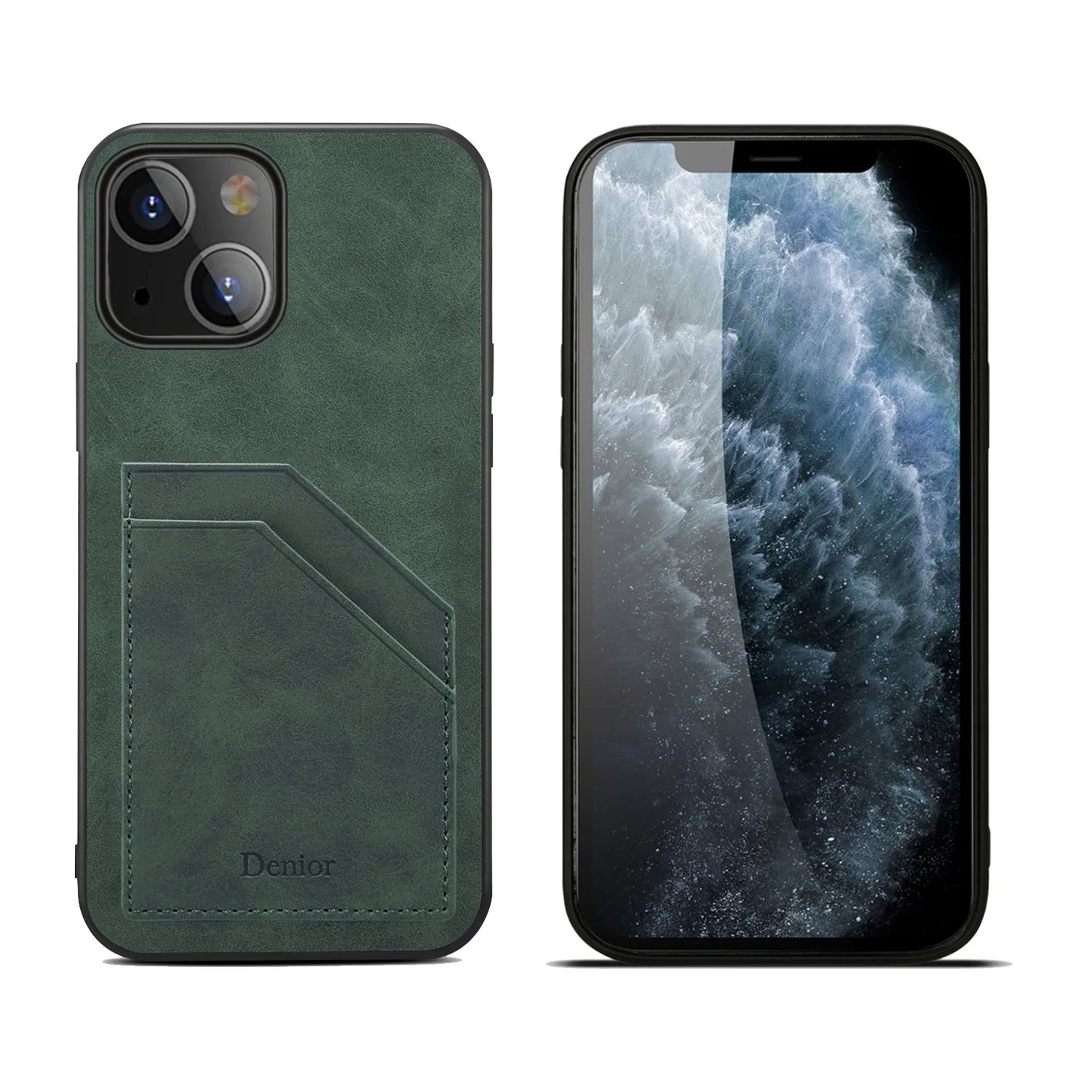 Двойной чехол-бумажник с отделением для карт iPhone 14 13 12 Mini 11 Pro Max 12pro роскошный