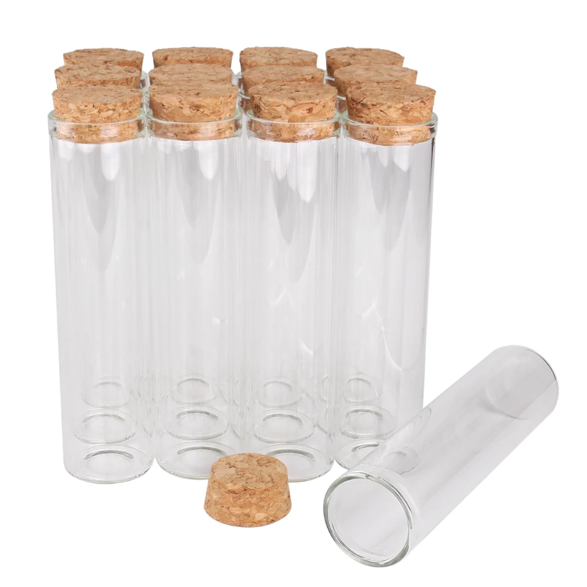 

1320 Pieces 60ml Test Tubes with Cork Stopper Glass Tubes Lab Glassware Spice Jars Vials 30*120mm for Lab Accessory Craft DIY