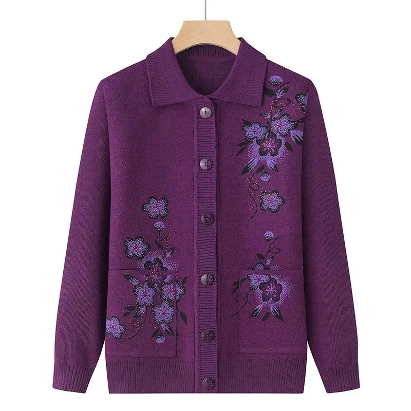 Весенне-осенний свитер с длинными рукавами женский кардиган пальто новый принт