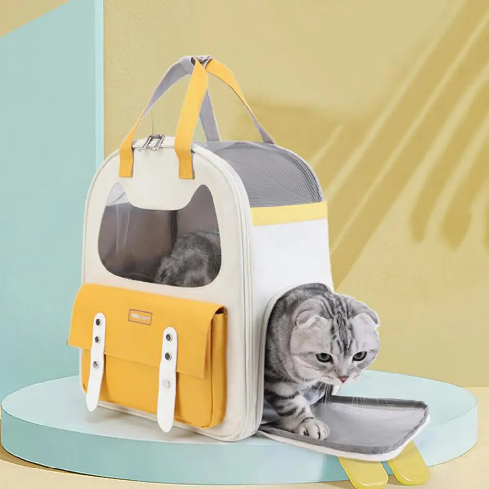 

Capacity Pet Backpack Capacity Oxford Cloth Pet Backpack Secure Comfortable Breathable Travel Companion for Furry Friend Cat Bag