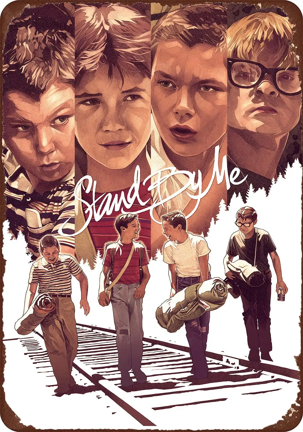 

Stand by Me Film Movie Metal Tin Sign Poster Wall Plaque 8X12 Inches