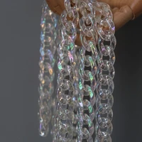 hands magic color transparent acrylic chain resin shoulder strap bag decoration diagonal cross chain bag strap gift
