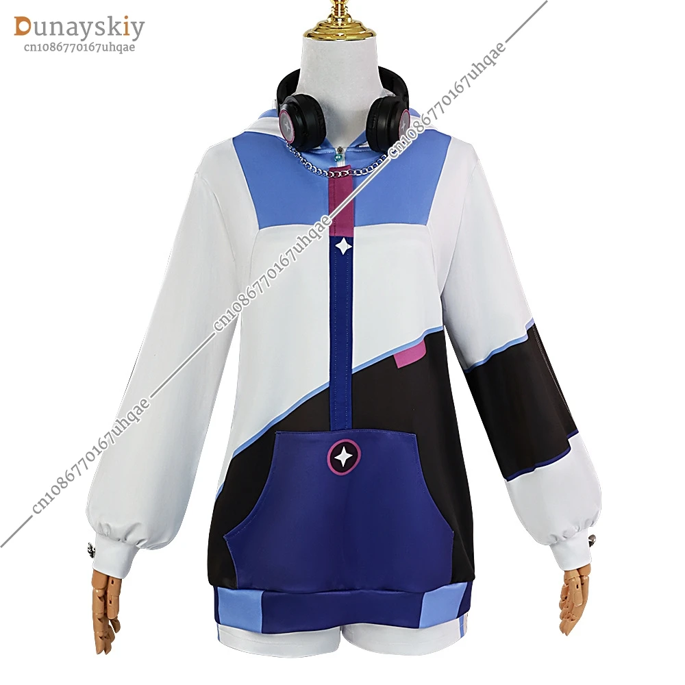 Genshin Impact Game Qiqi Xiao Косплей Костюм Аниме Повседневный наряд Парик Ролевая игра